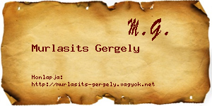 Murlasits Gergely névjegykártya