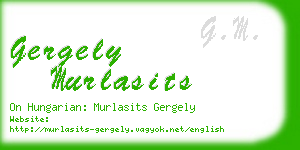 gergely murlasits business card